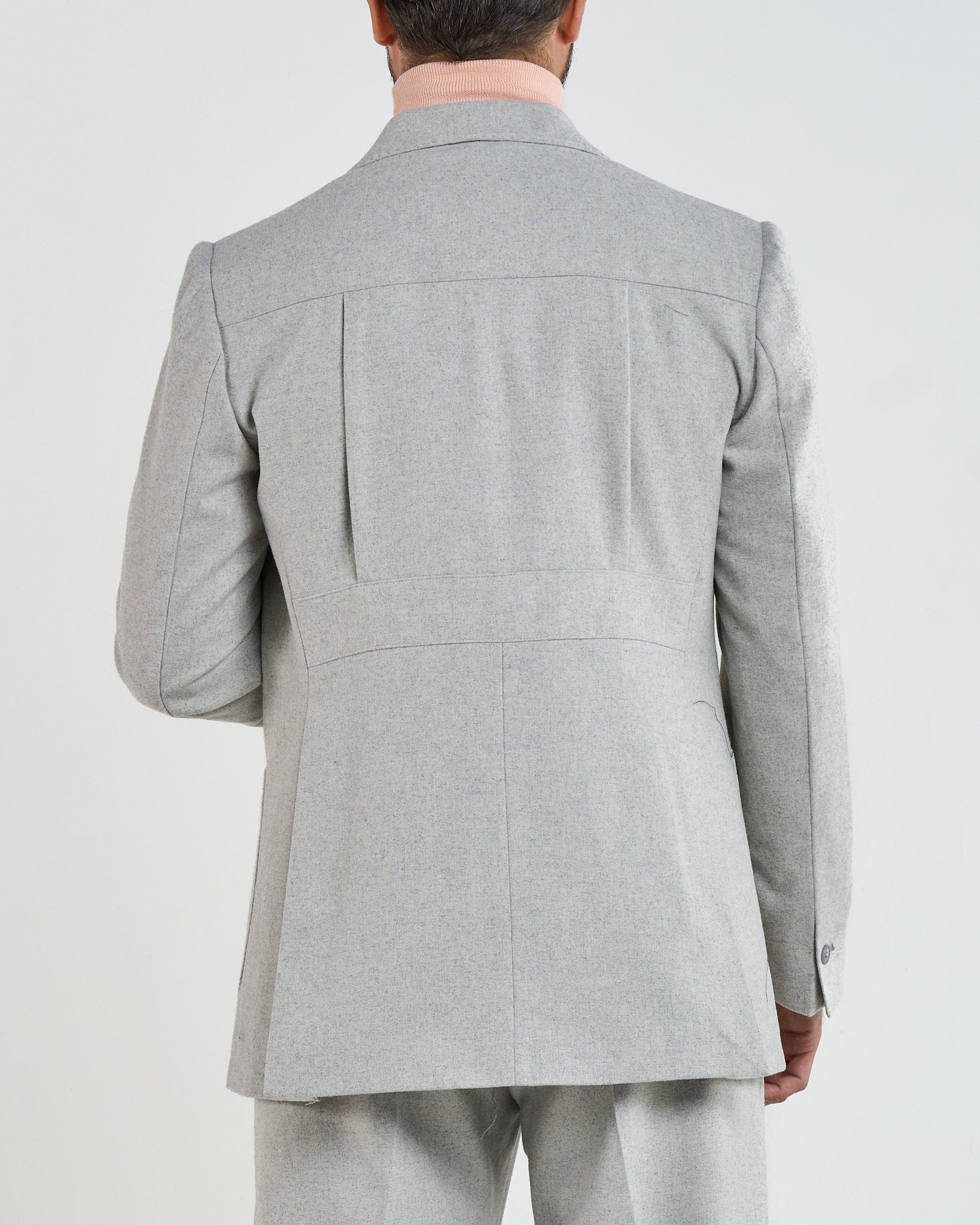 Giacca da Caccia Monopetto Flanella Grigio Chamonix