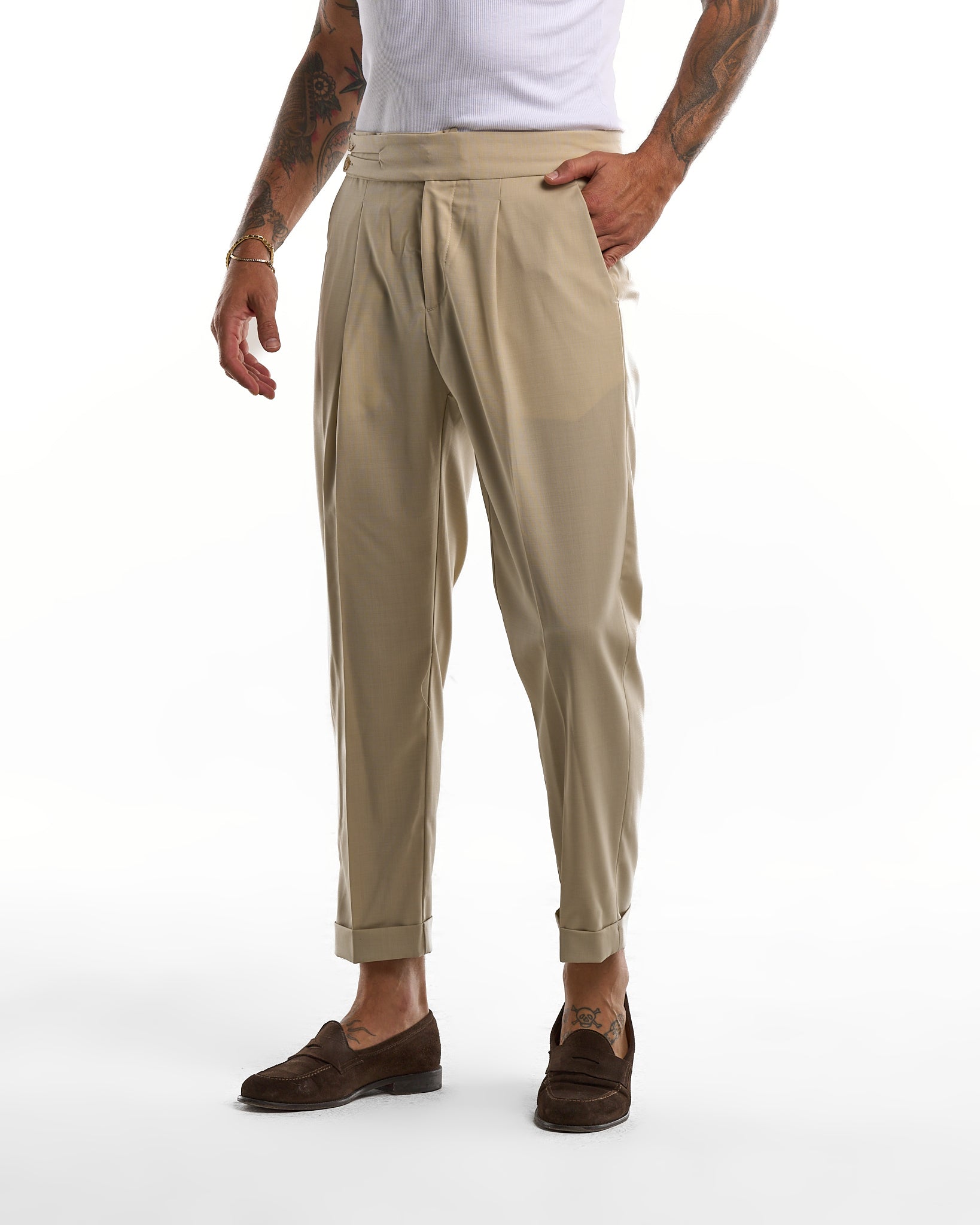 Pantalone Biforcato Panna
