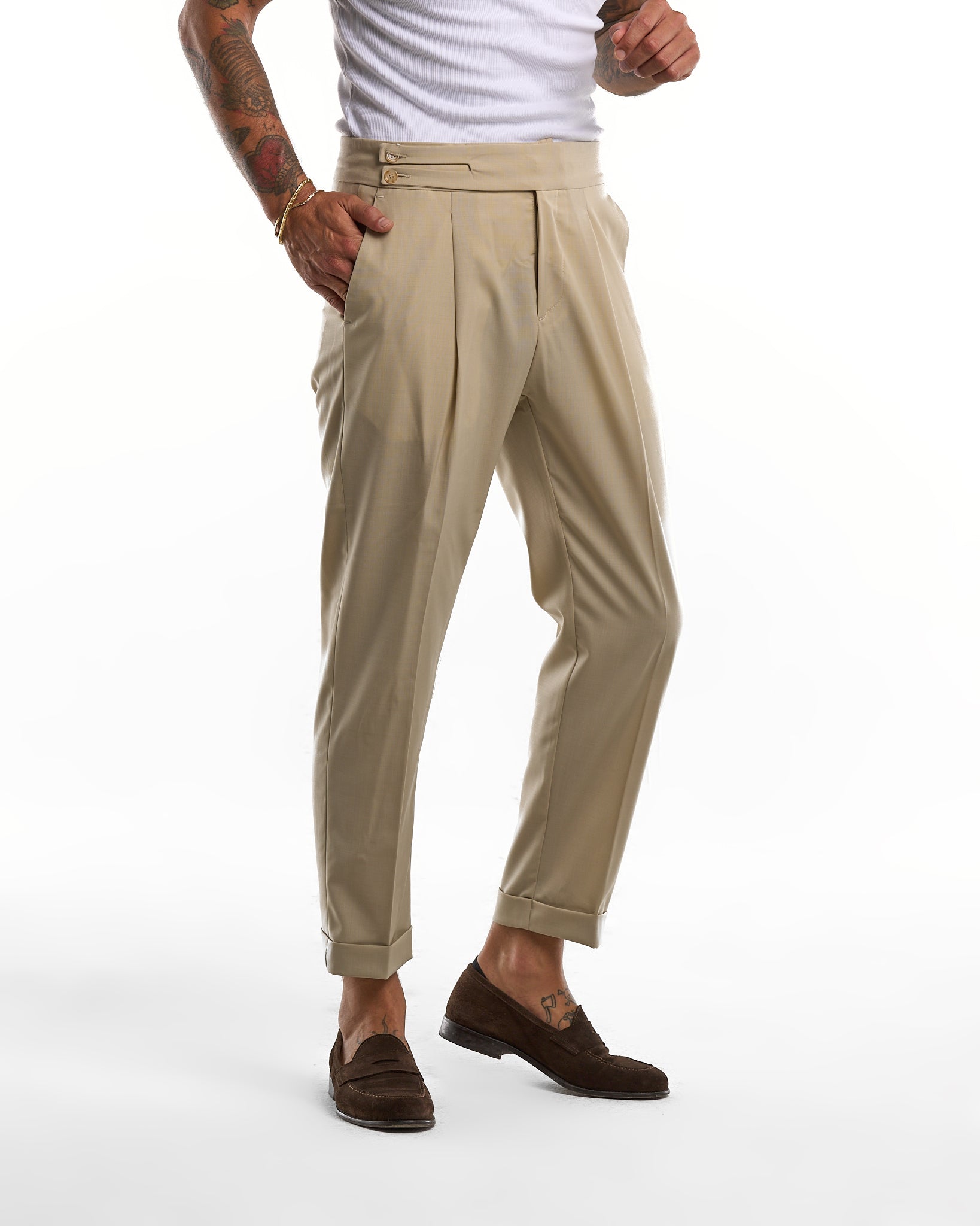 Pantalone Biforcato Panna
