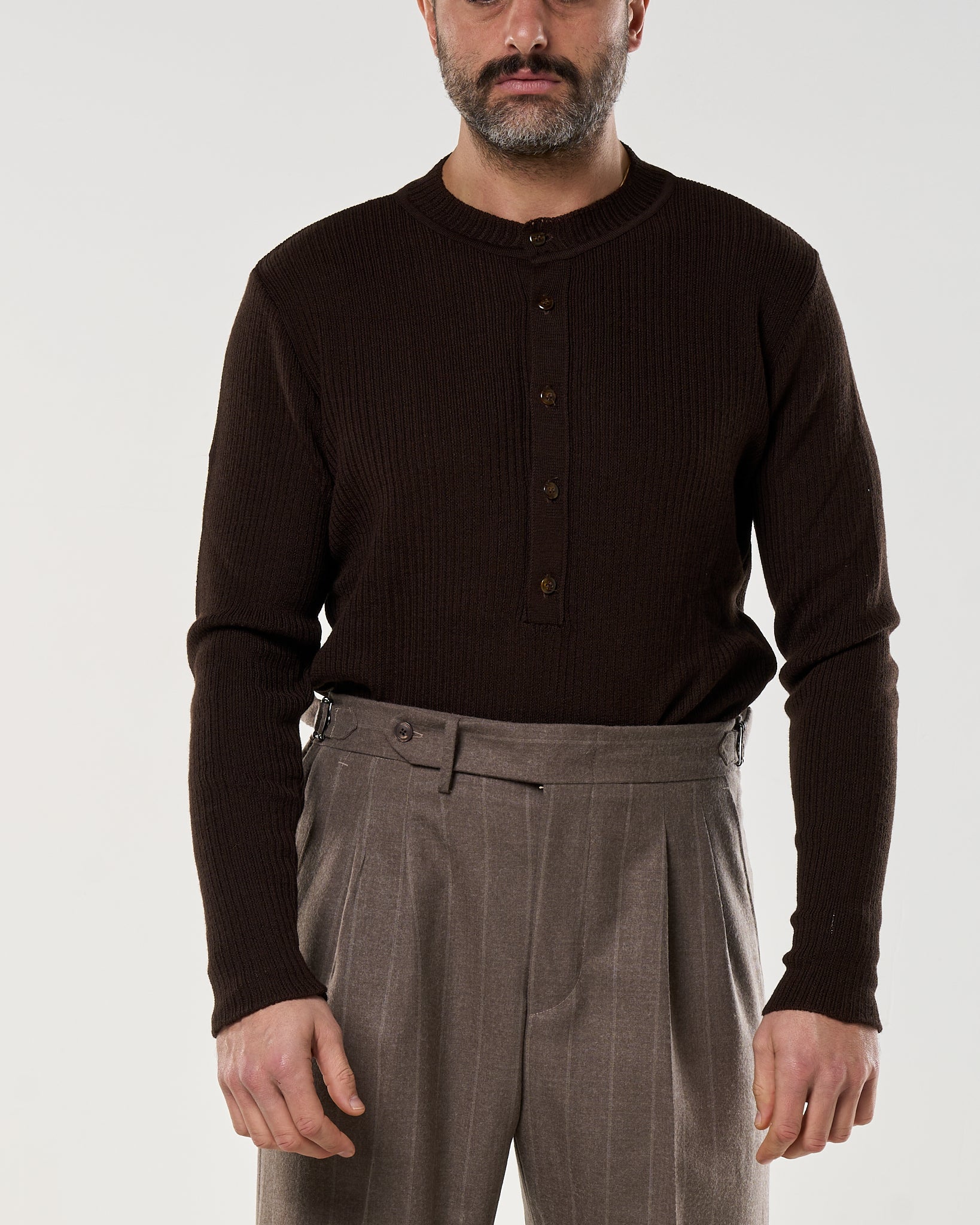 Maglia Henley Knit Testa di Moro