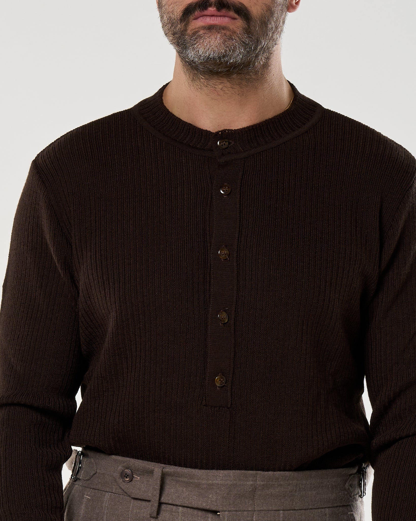 Maglia Henley Knit Testa di Moro