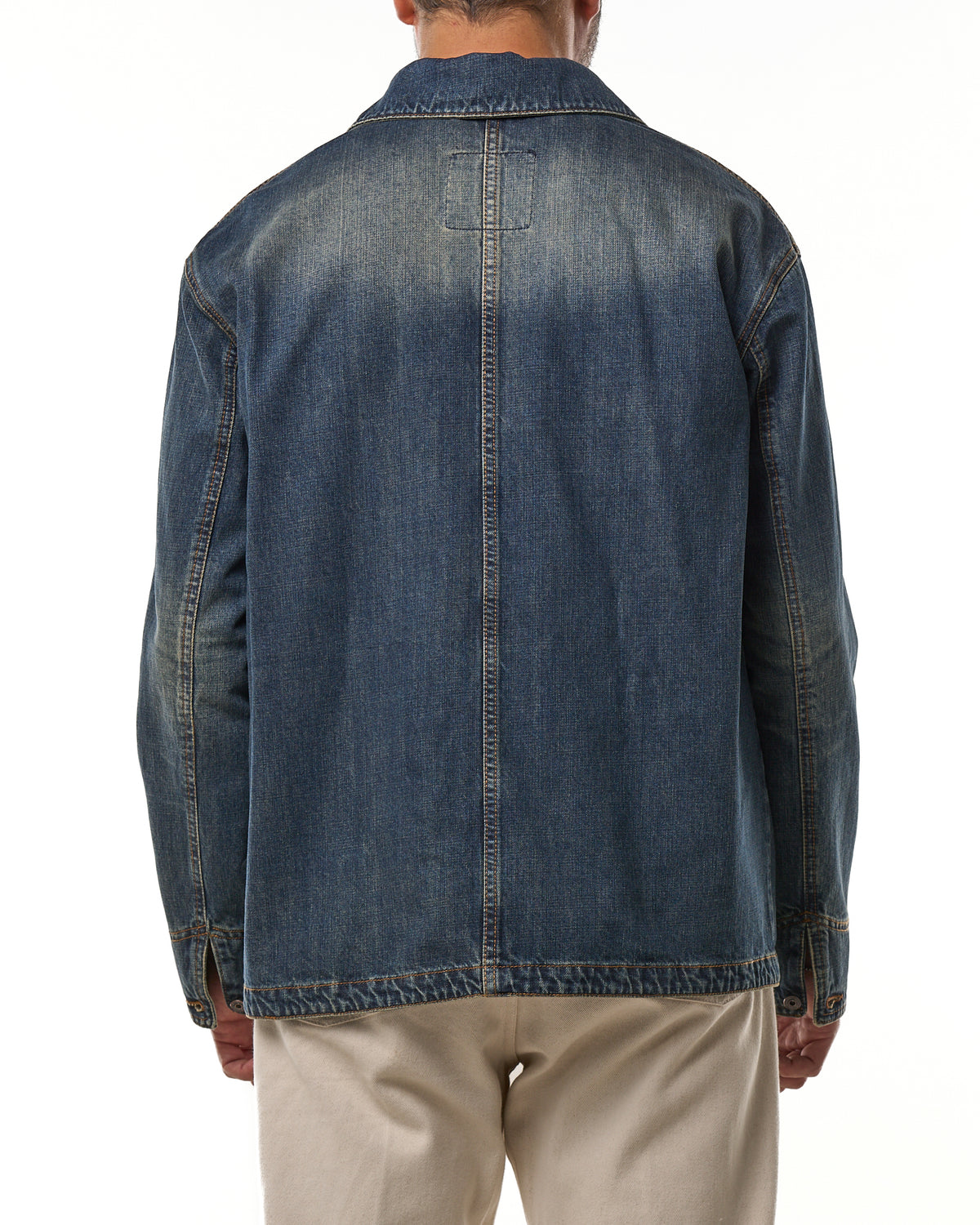 Giubbino di Jeans Oversize Lavaggio Sabbiato