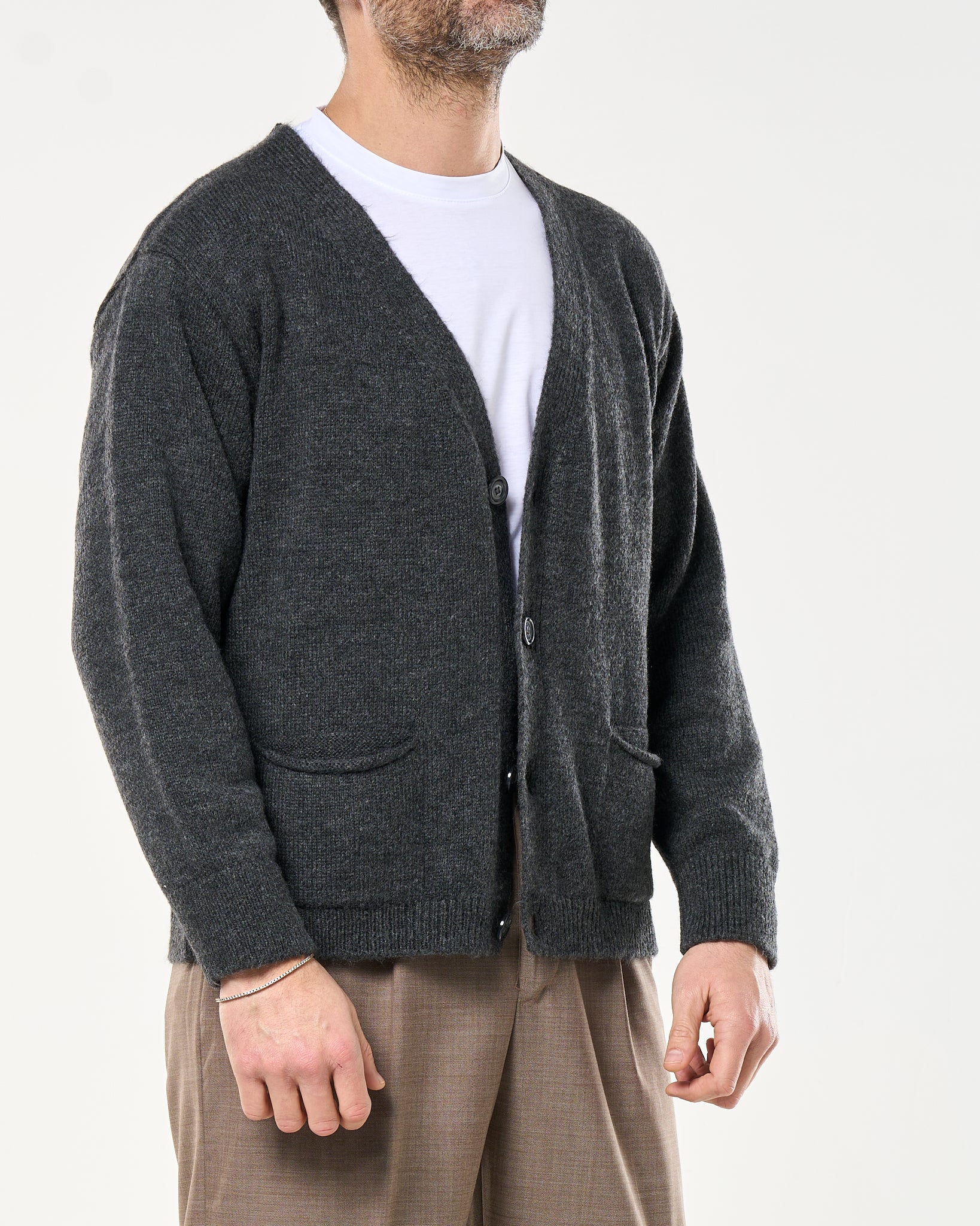 Cardigan Relax Knit Grigio