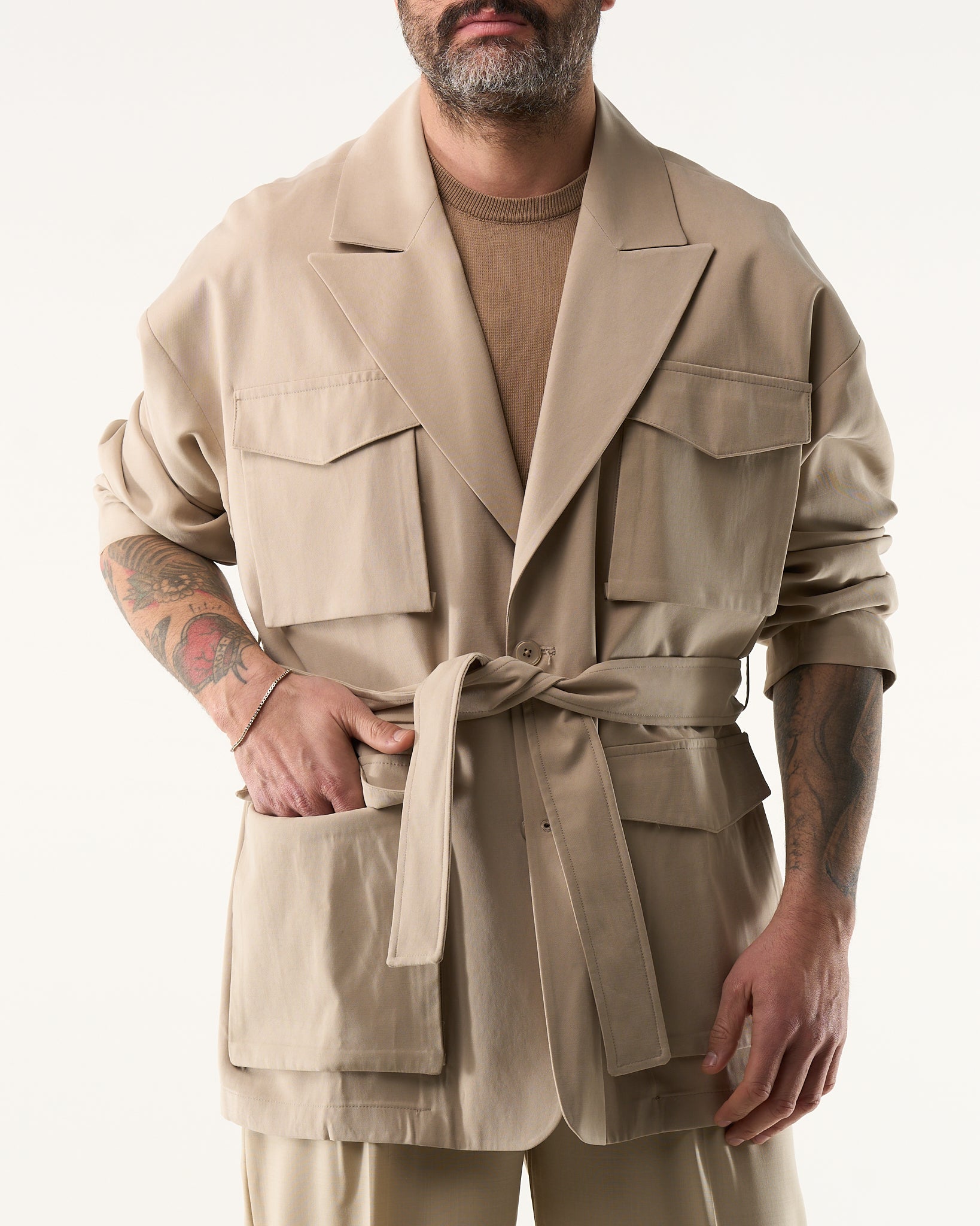 Sahariana con Tasconi Beige