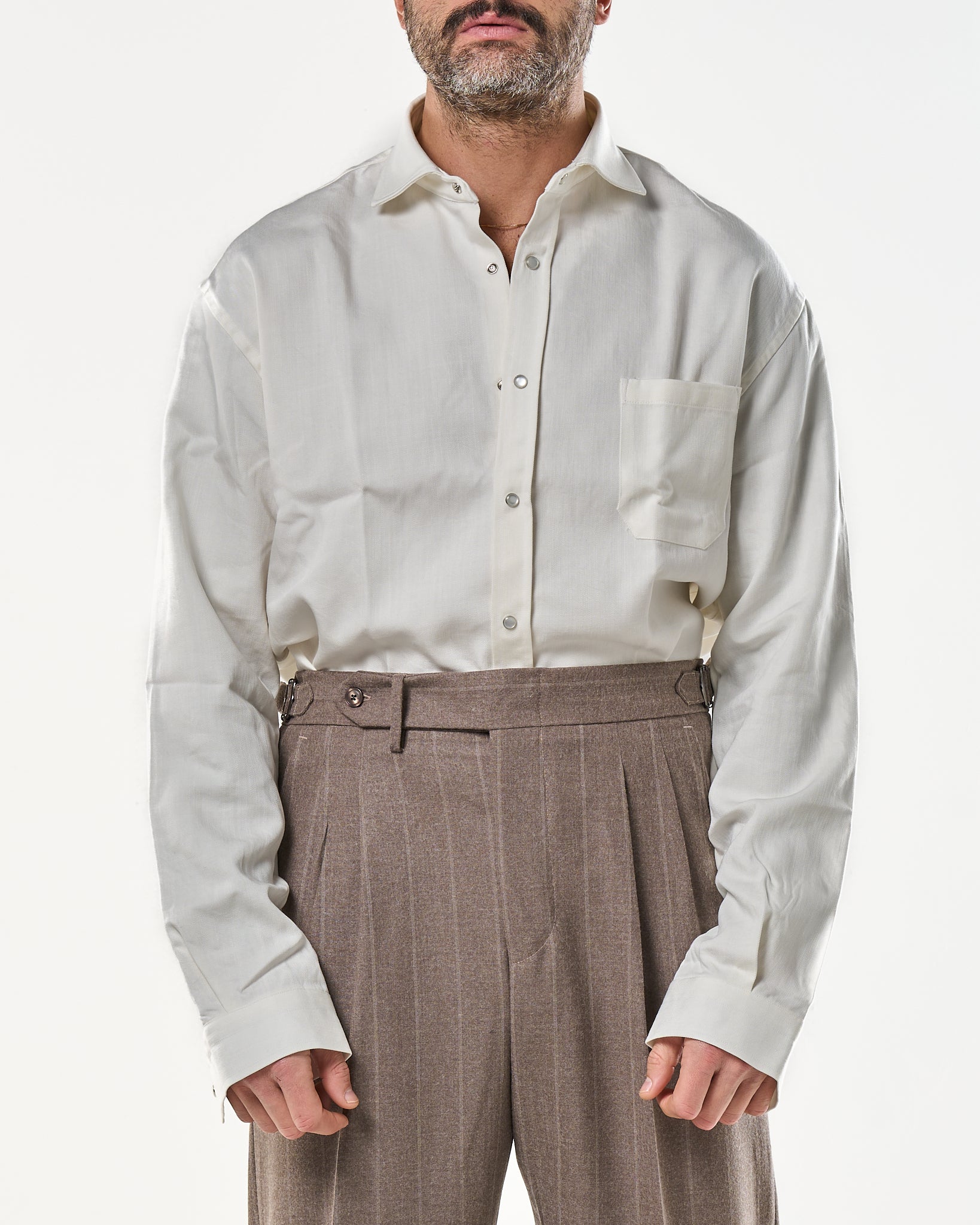 Camicia Oversize con Taschino Bull Bianca