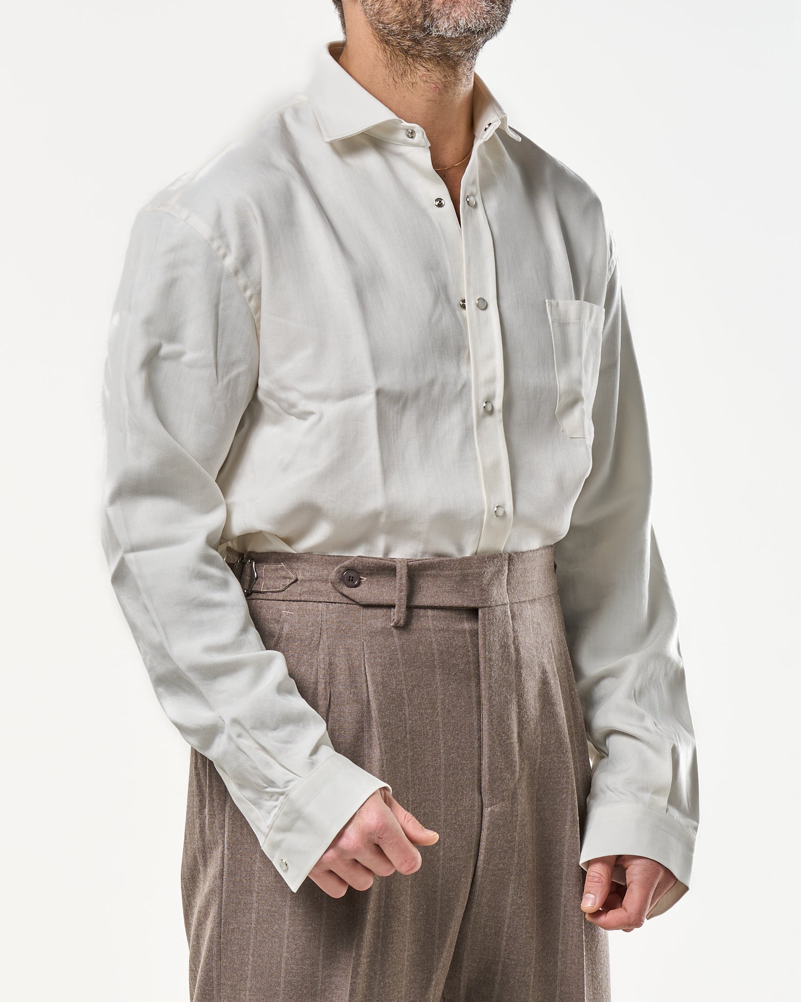 Camicia Oversize con Taschino Bull Bianca