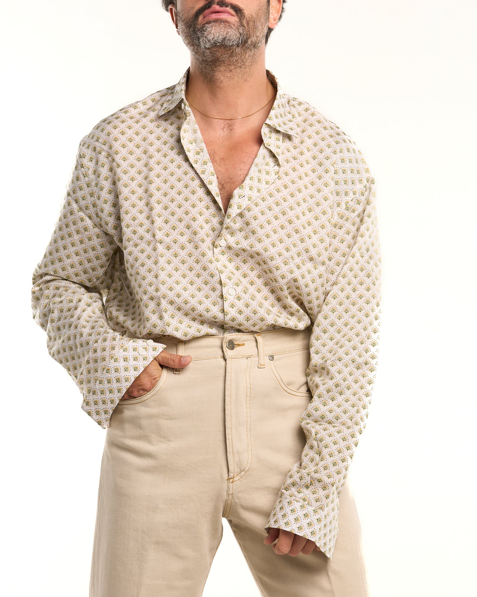 Black French Collar Shirt