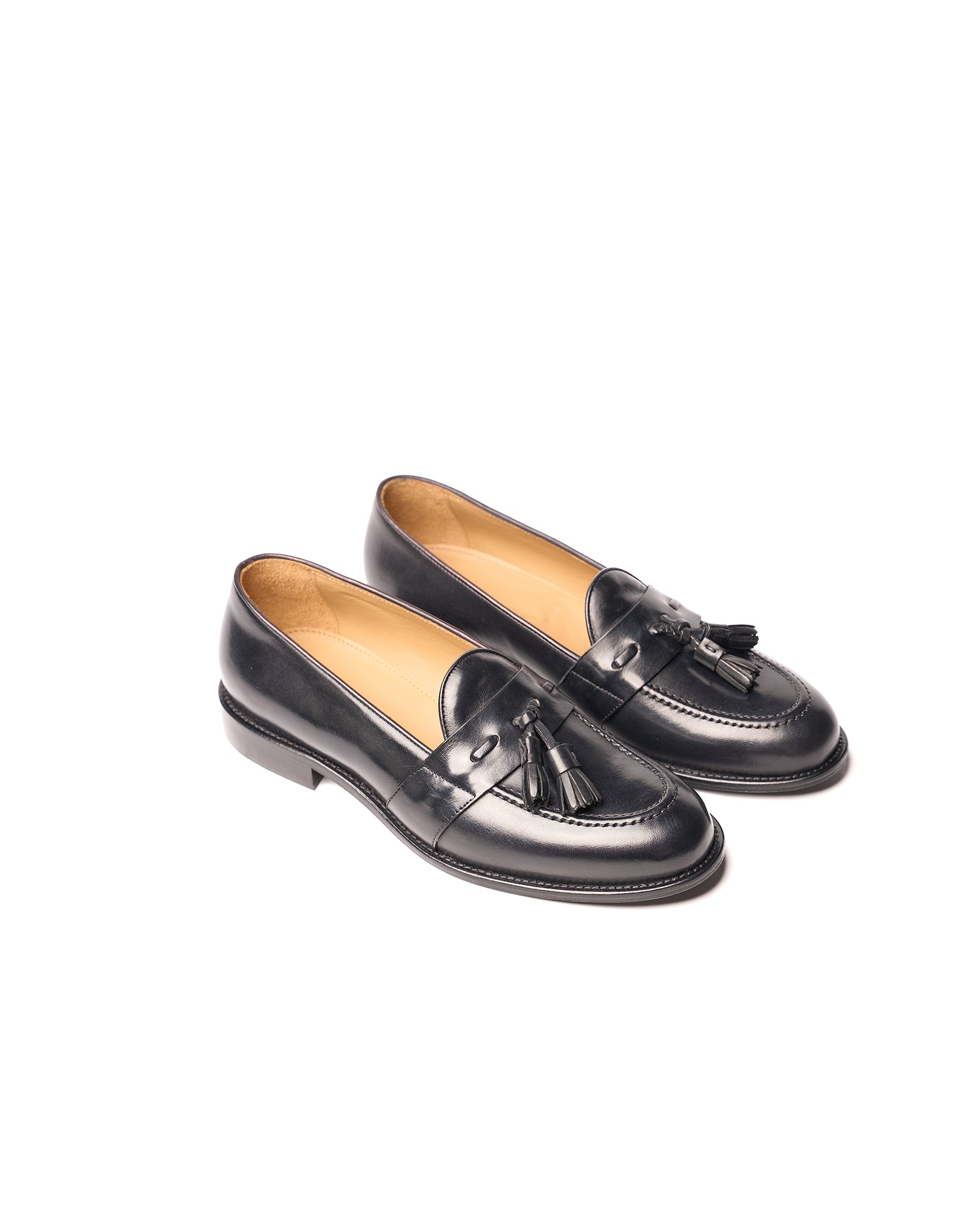 Black Leather Tassel Loafer