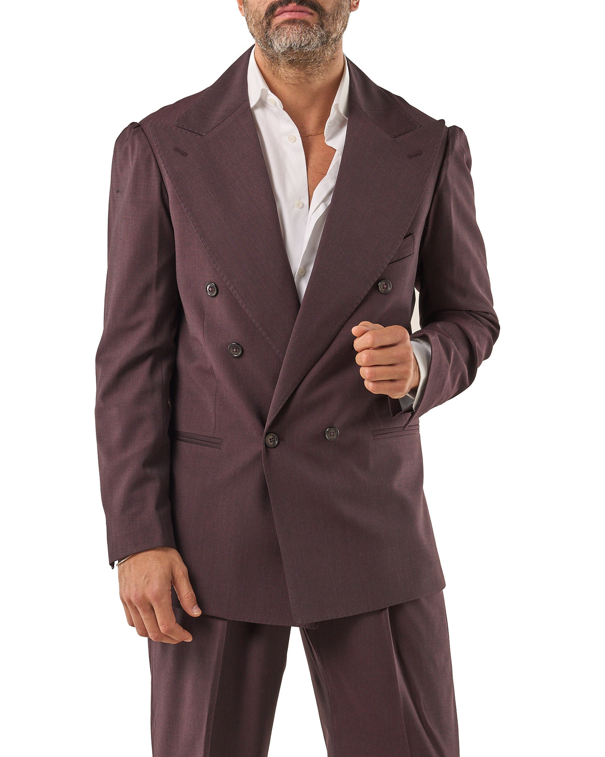 Chaqueta color ciruela