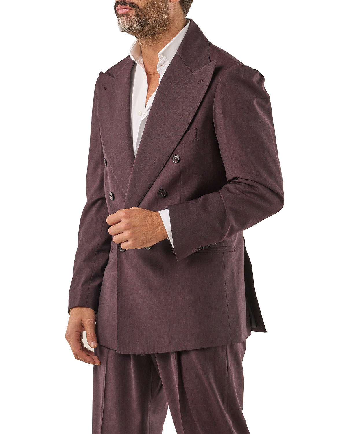 Chaqueta color ciruela