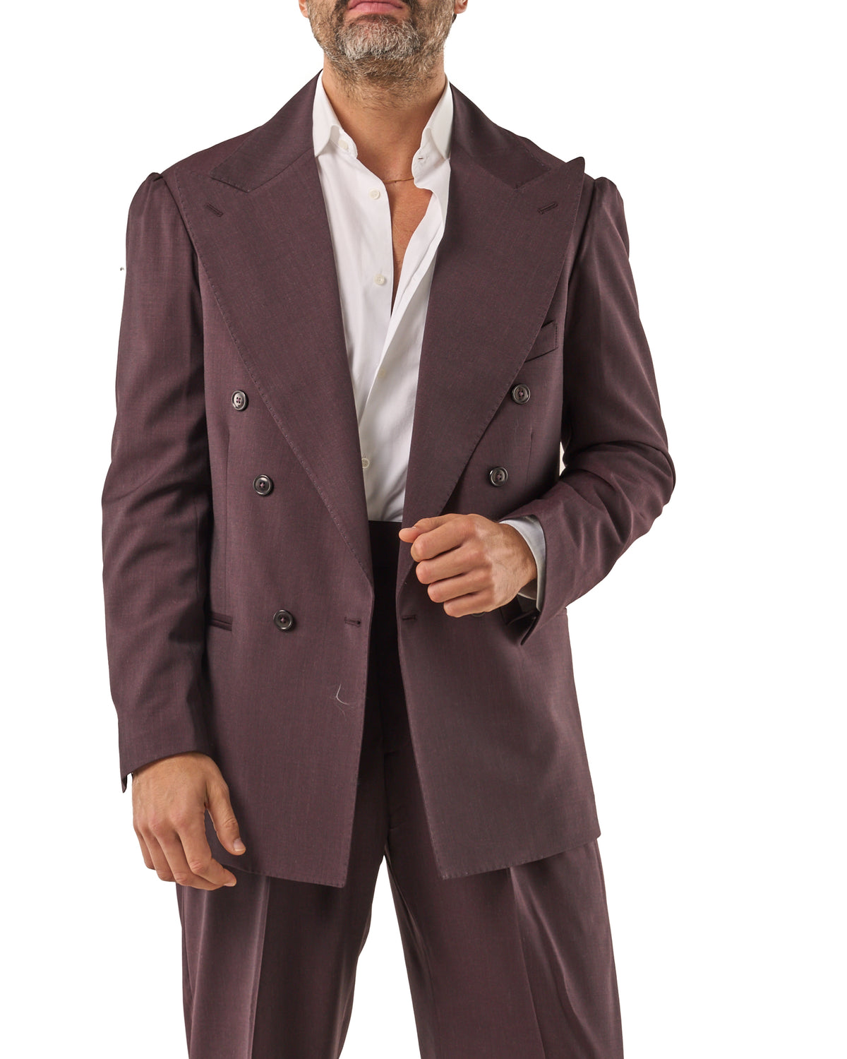 Chaqueta color ciruela