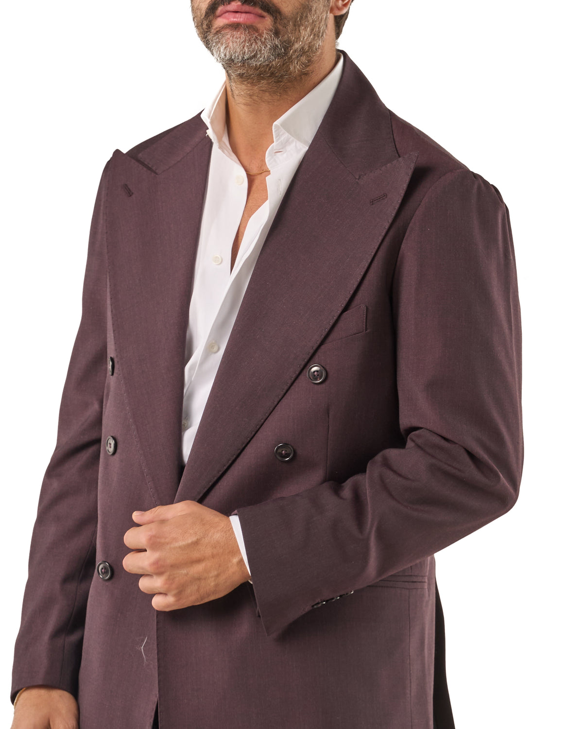 Chaqueta color ciruela