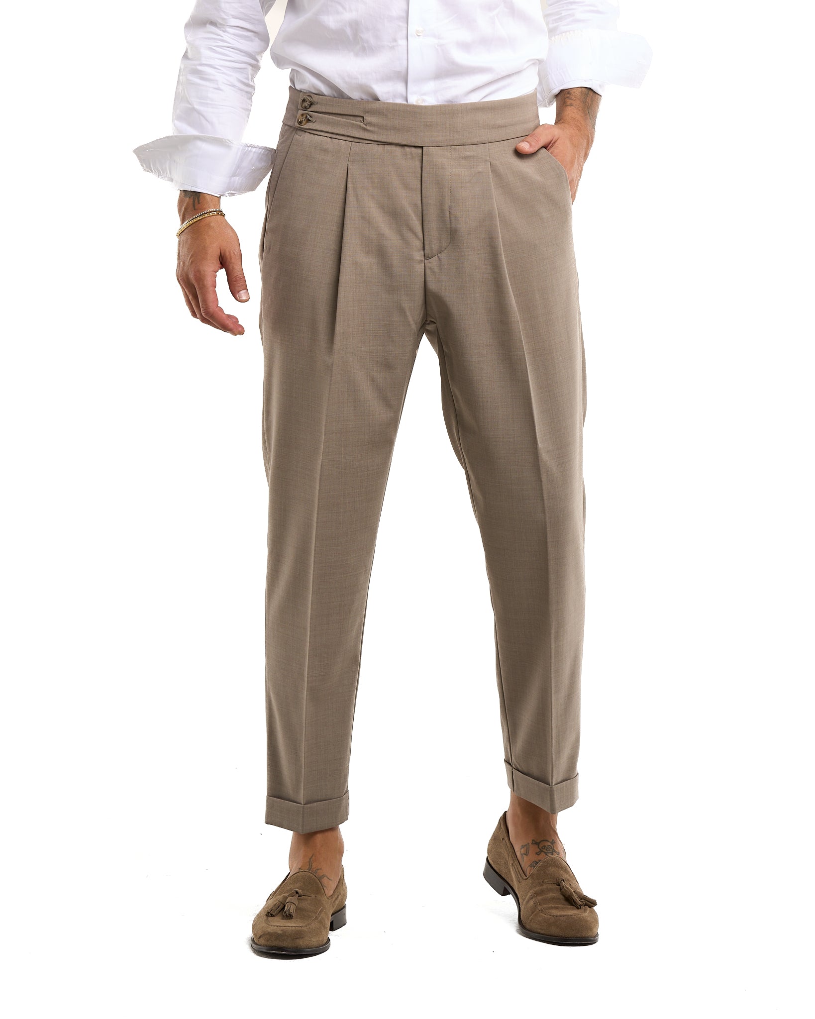 Wall Street Gray Bifurcated Trousers