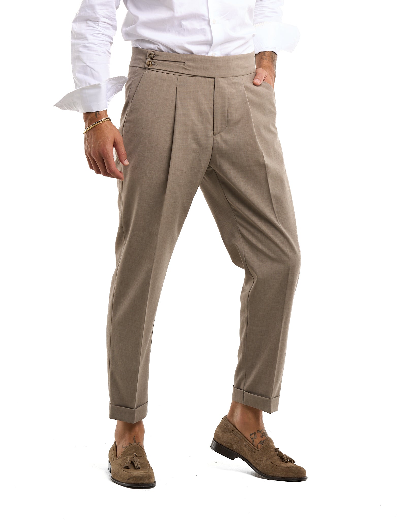 Wall Street Gray Bifurcated Trousers