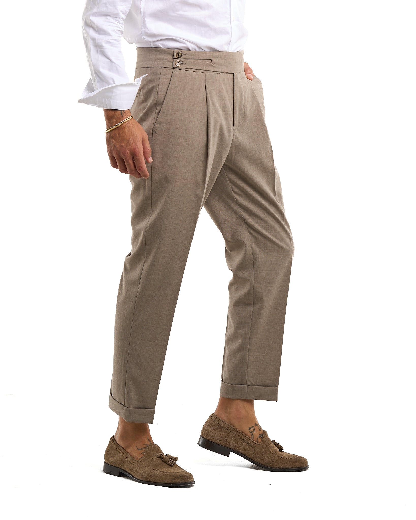 Wall Street Gray Bifurcated Trousers