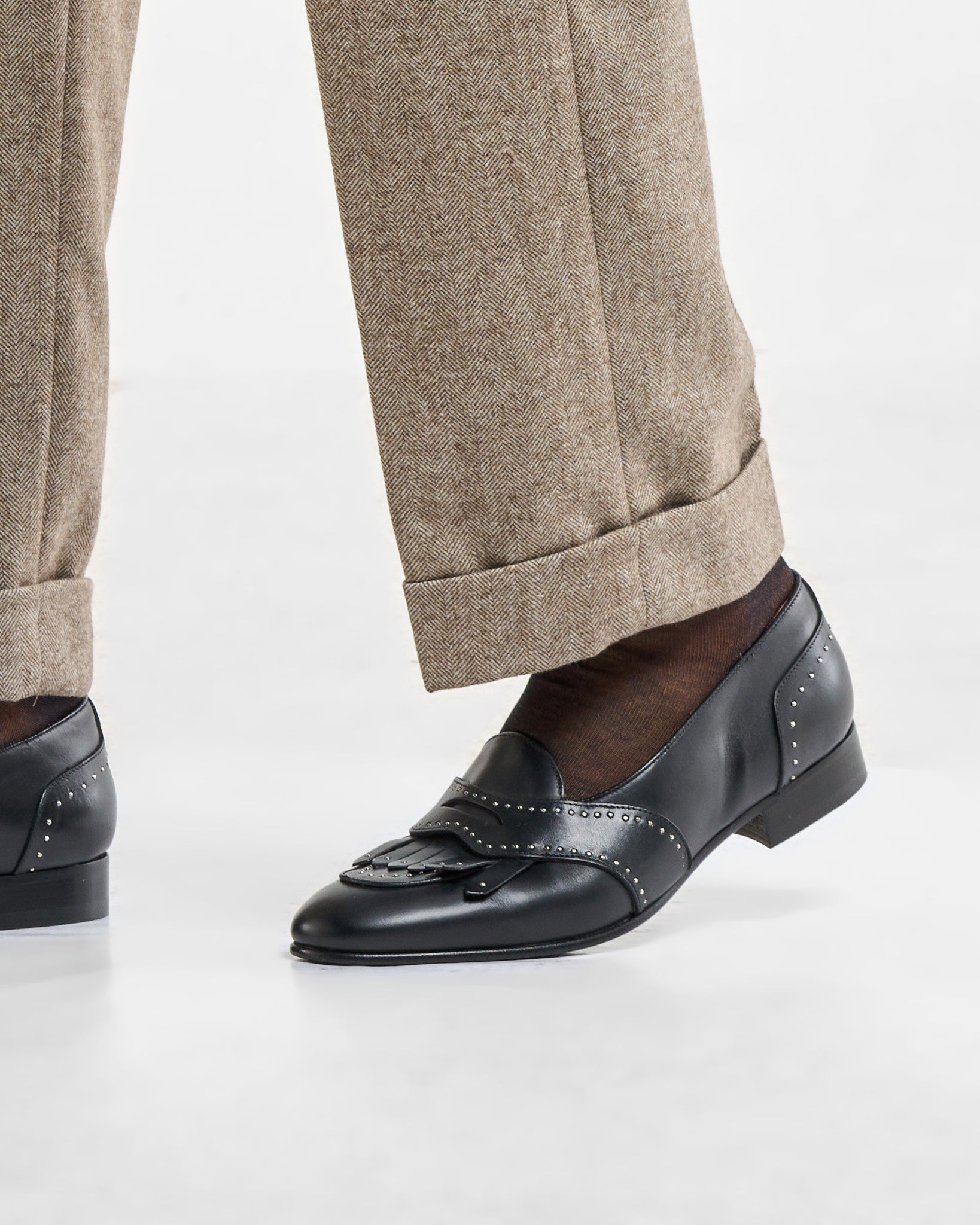 Abitoin in Flanella Spigata Beige St. Moritz