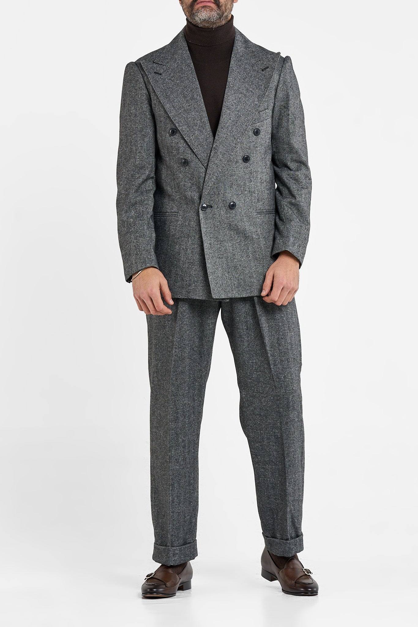 Abito in Flanella Spigato Grigio Madonna Di Campiglio