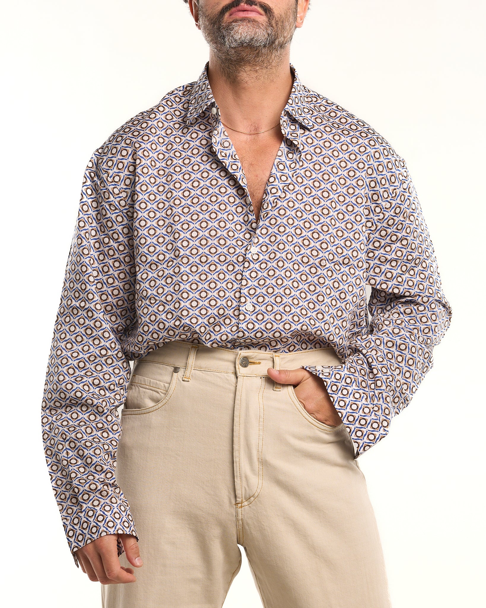 Black French Collar Shirt