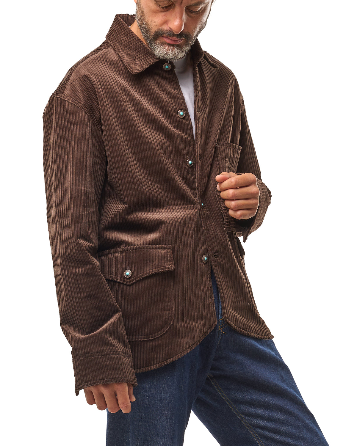 Chaqueta vaquera lavada con mosquetones, azul lavado