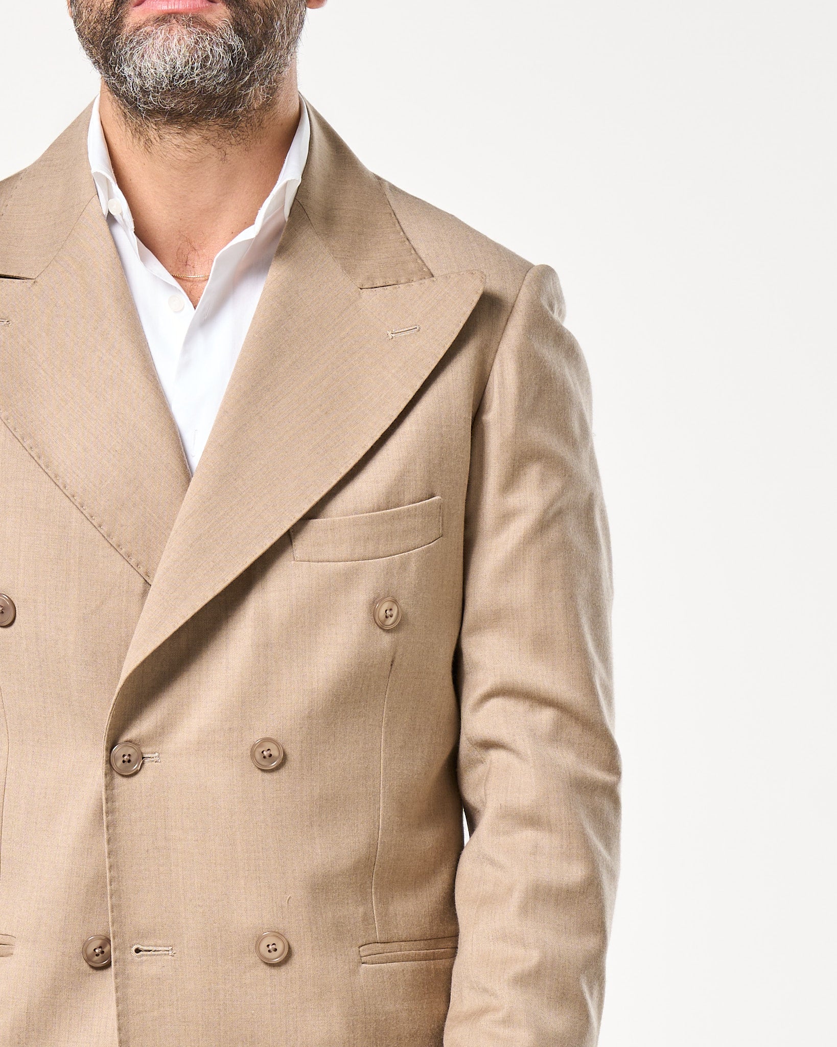 Abito in Lana Foulè Beige Pisa