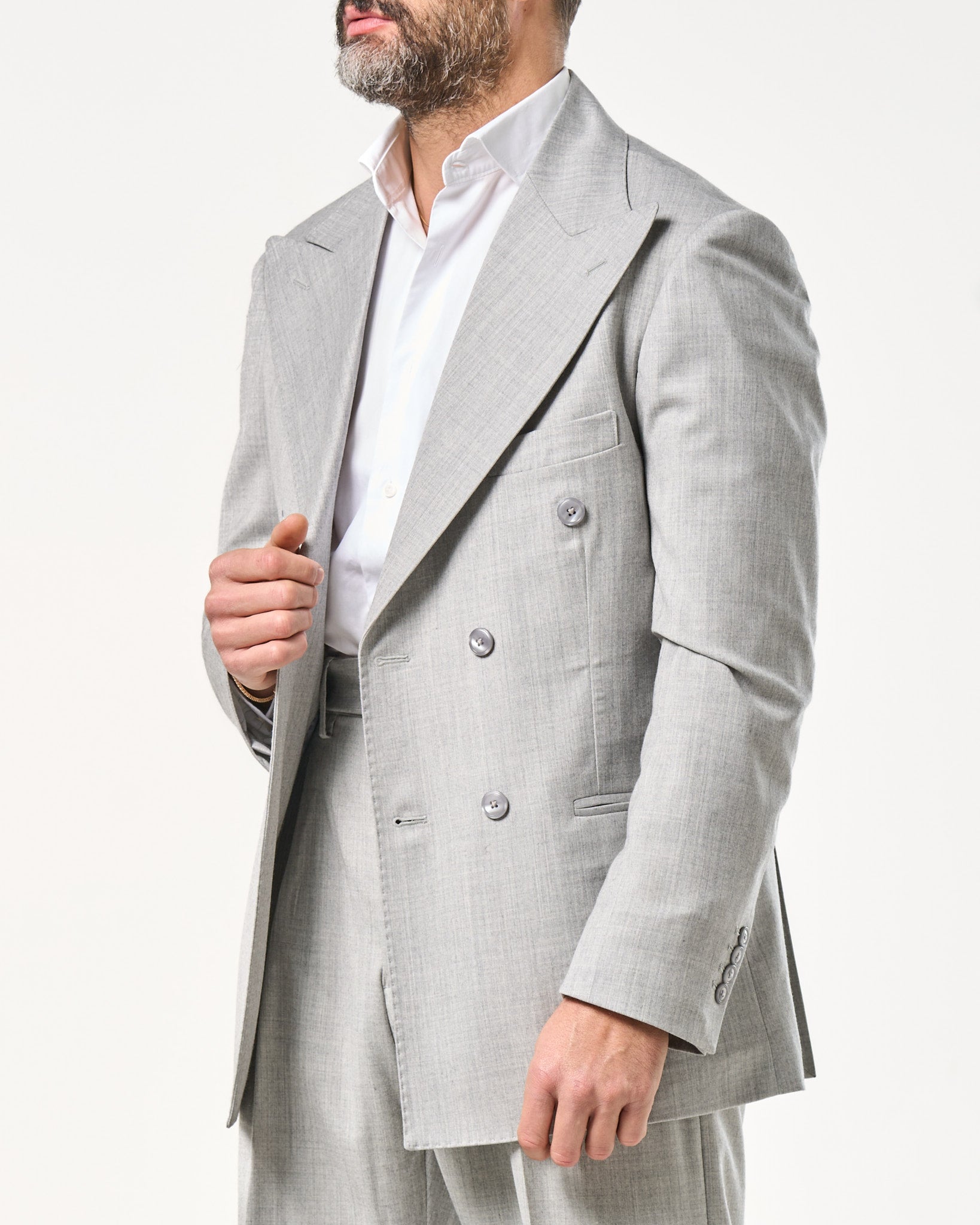 Abito in Lana Foulè Grigio Ravello