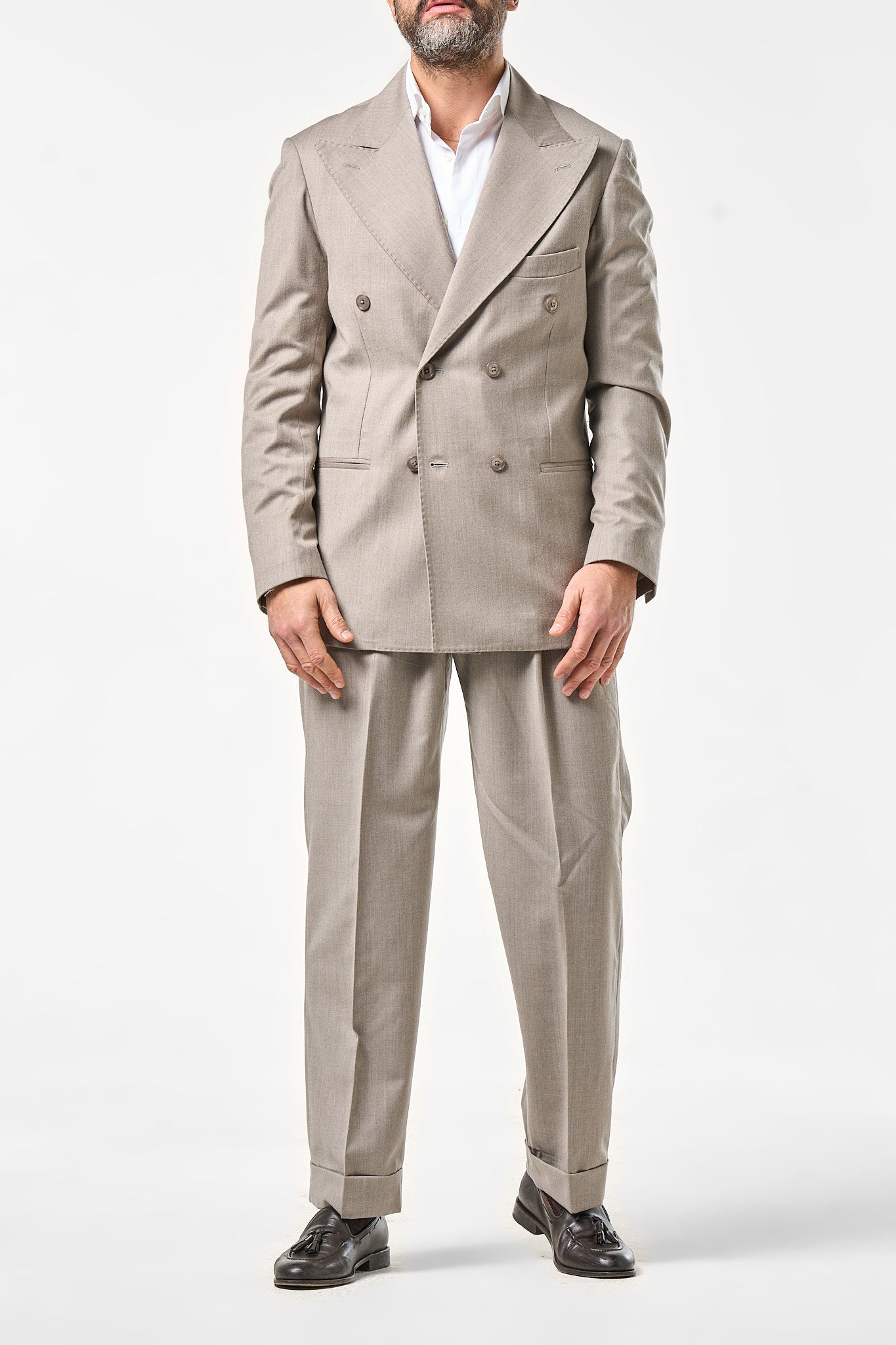 Abito in Lana Foulè Sabbia Norcia