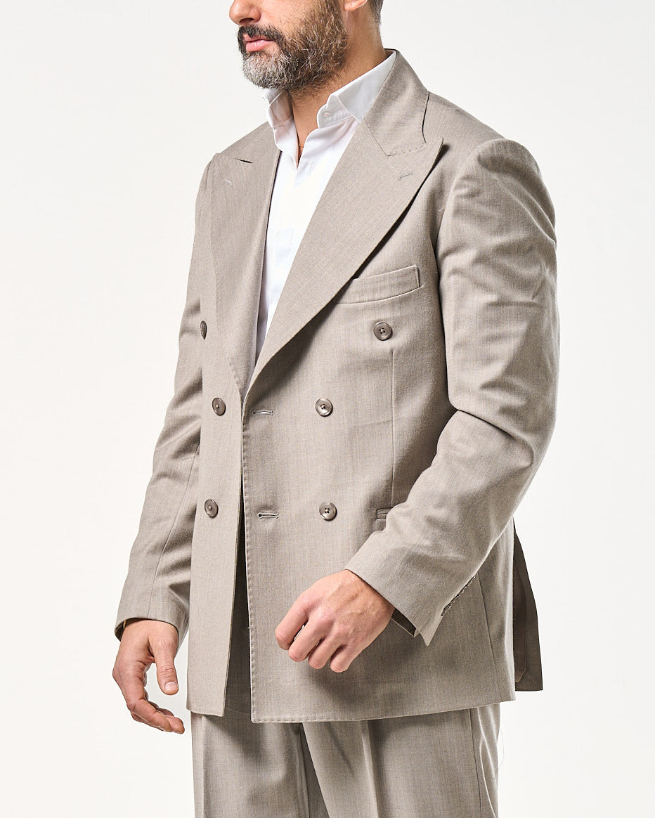 Abito in Lana Foulè Sabbia Norcia