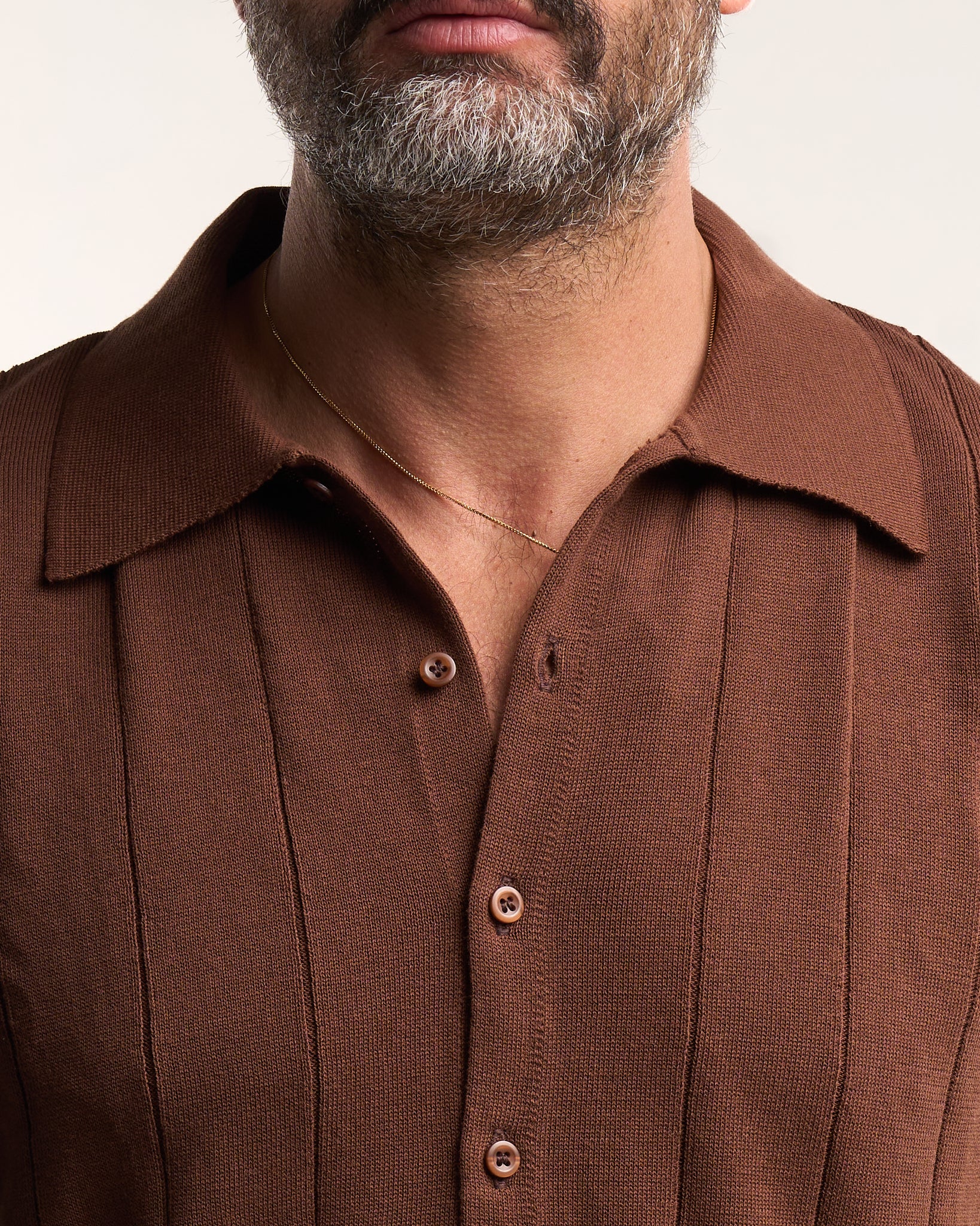 Polo Camicia a Coste Testa di Moro