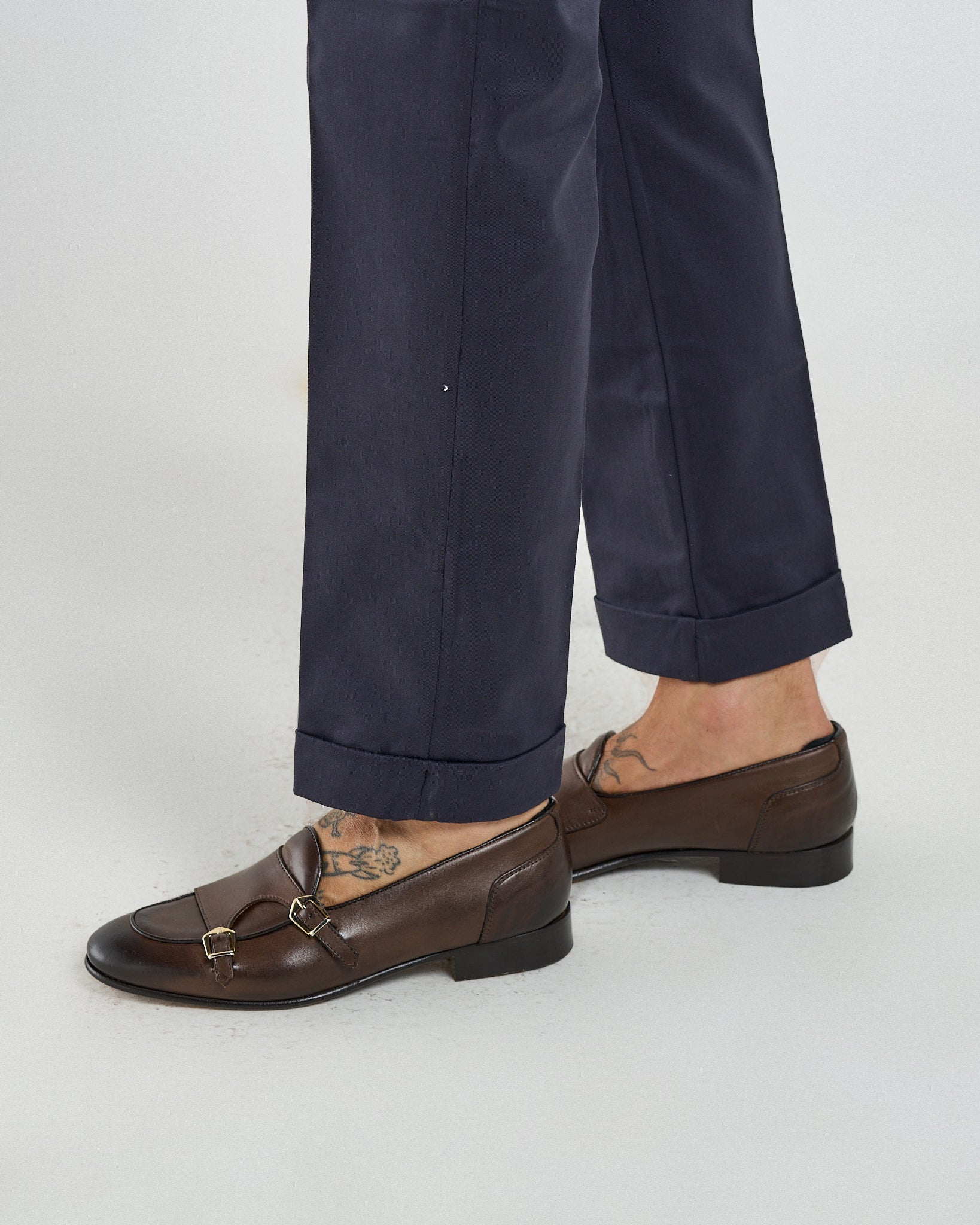 Pantalone Chino in Cotone Blu