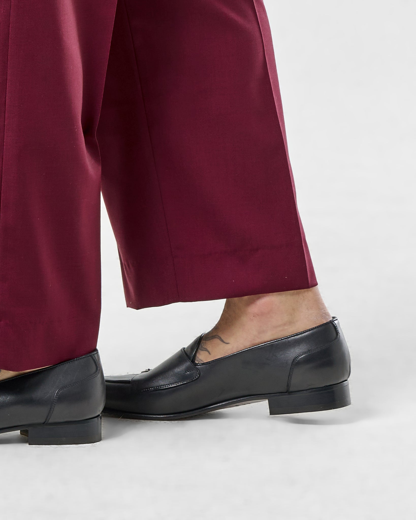 Pantalone Fondo Ampio Senza Piega Bordò Firenze