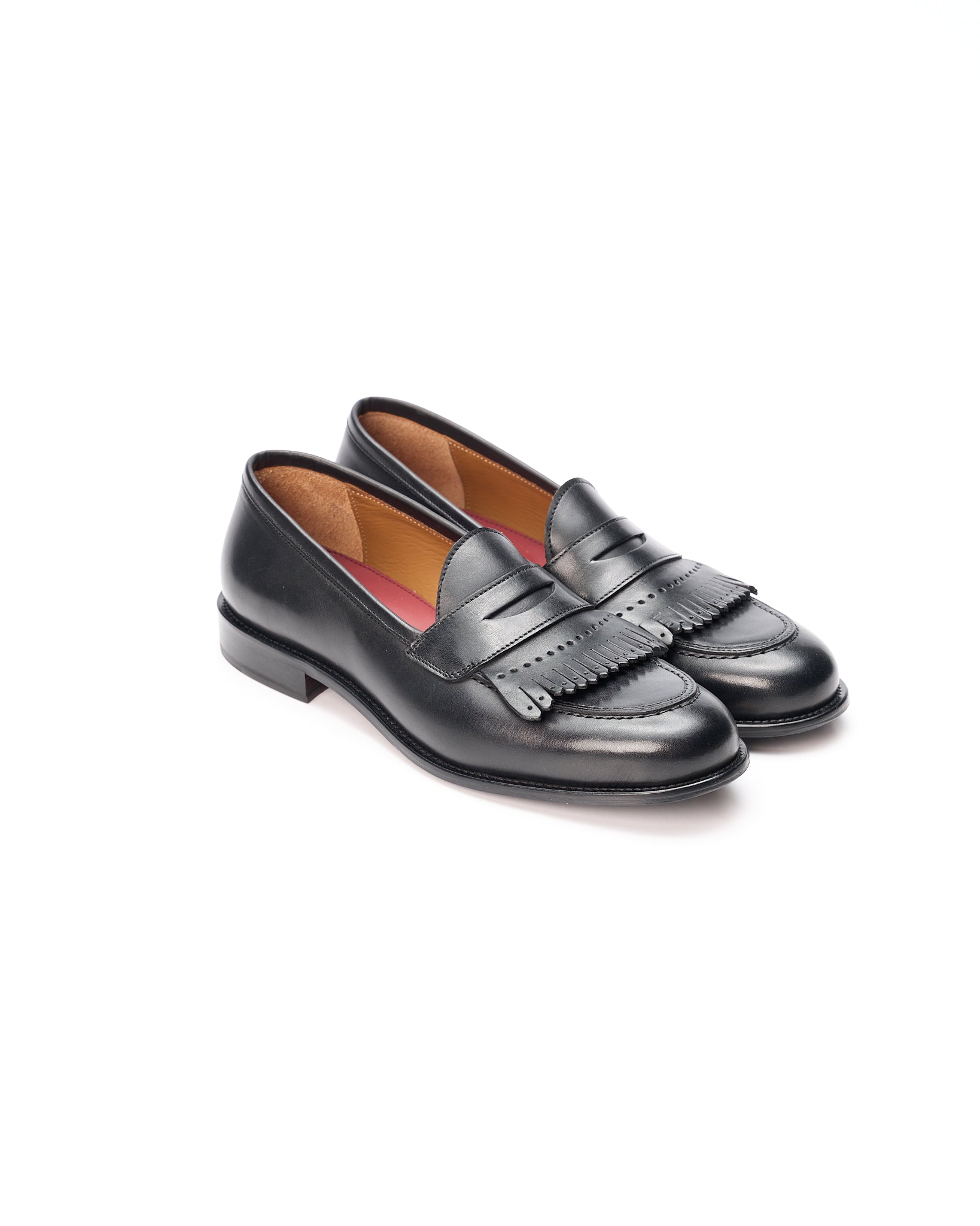 Penny Loafer Kiltie in pelle Nera